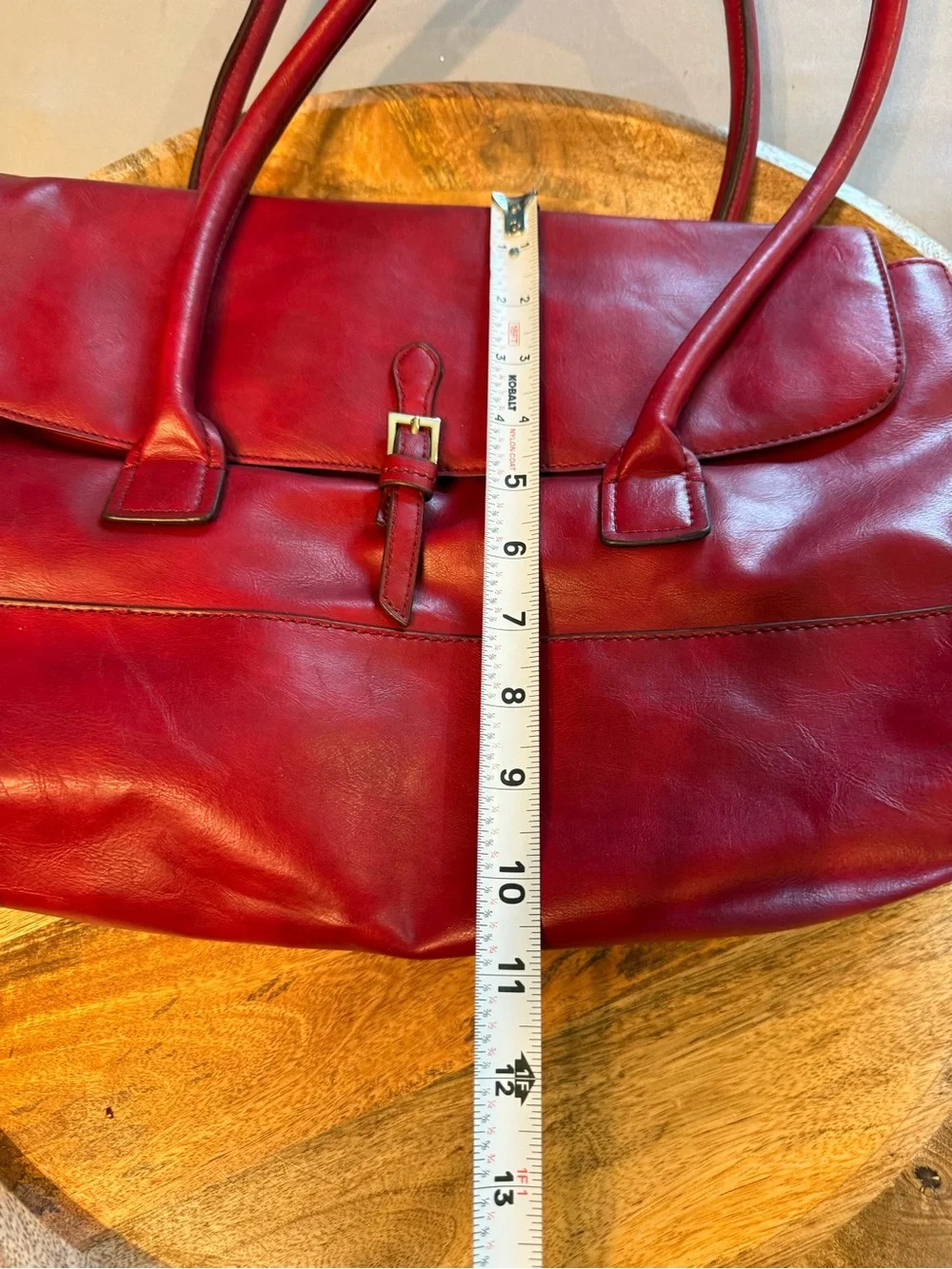 Liz Claiborne Red Y2K Oversized Satchel Shoulder Bag Purse